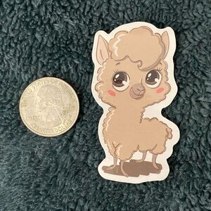 10/$10 Stickers - Cute Cartoon Baby Llama Fluffy Alpaca Sticker